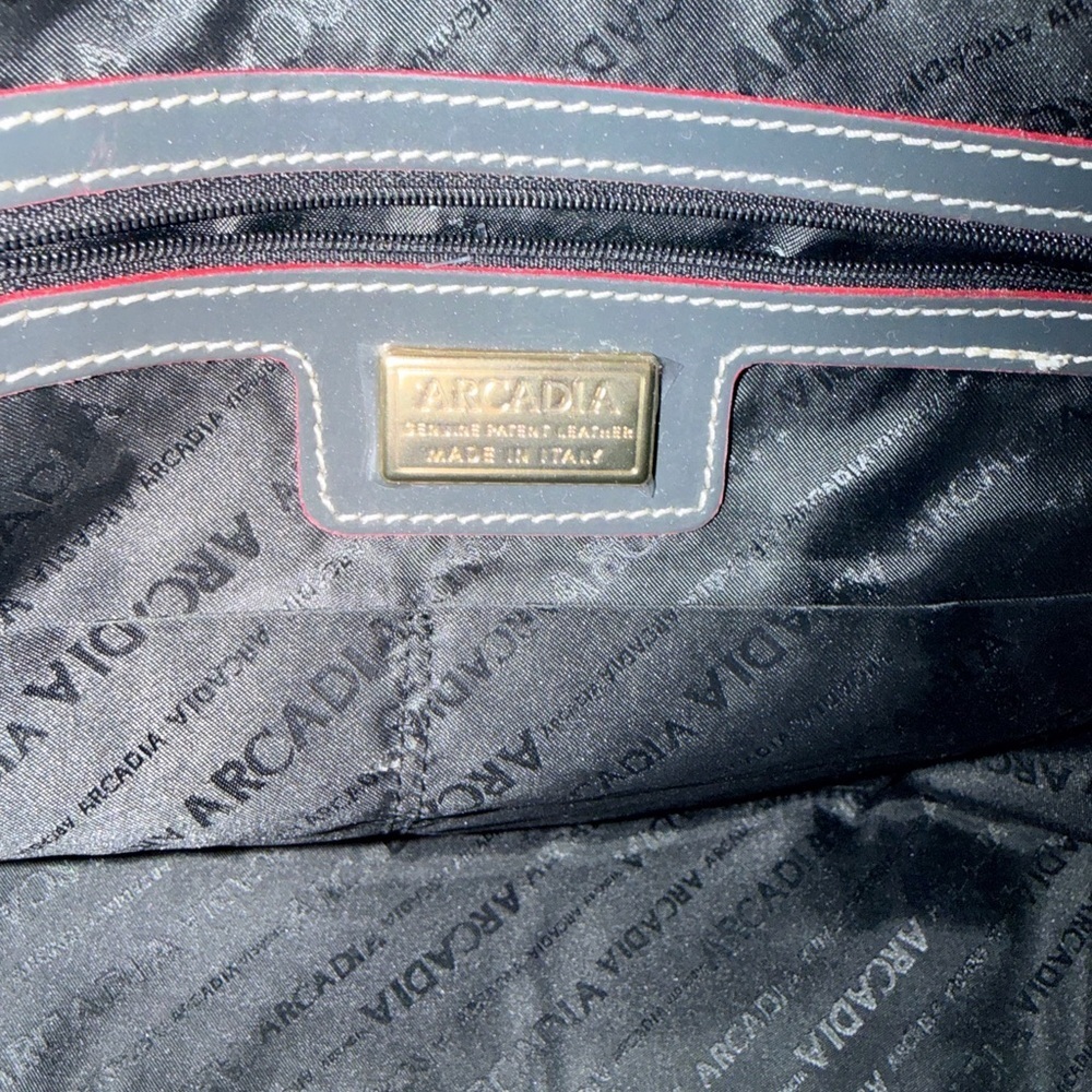 Arcadia Patent Grey Tote Bag - Picture 7 of 9